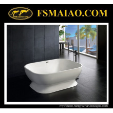 Beautiful Curve Solid Surface Bathtub Freestanding White (BS-8613)
